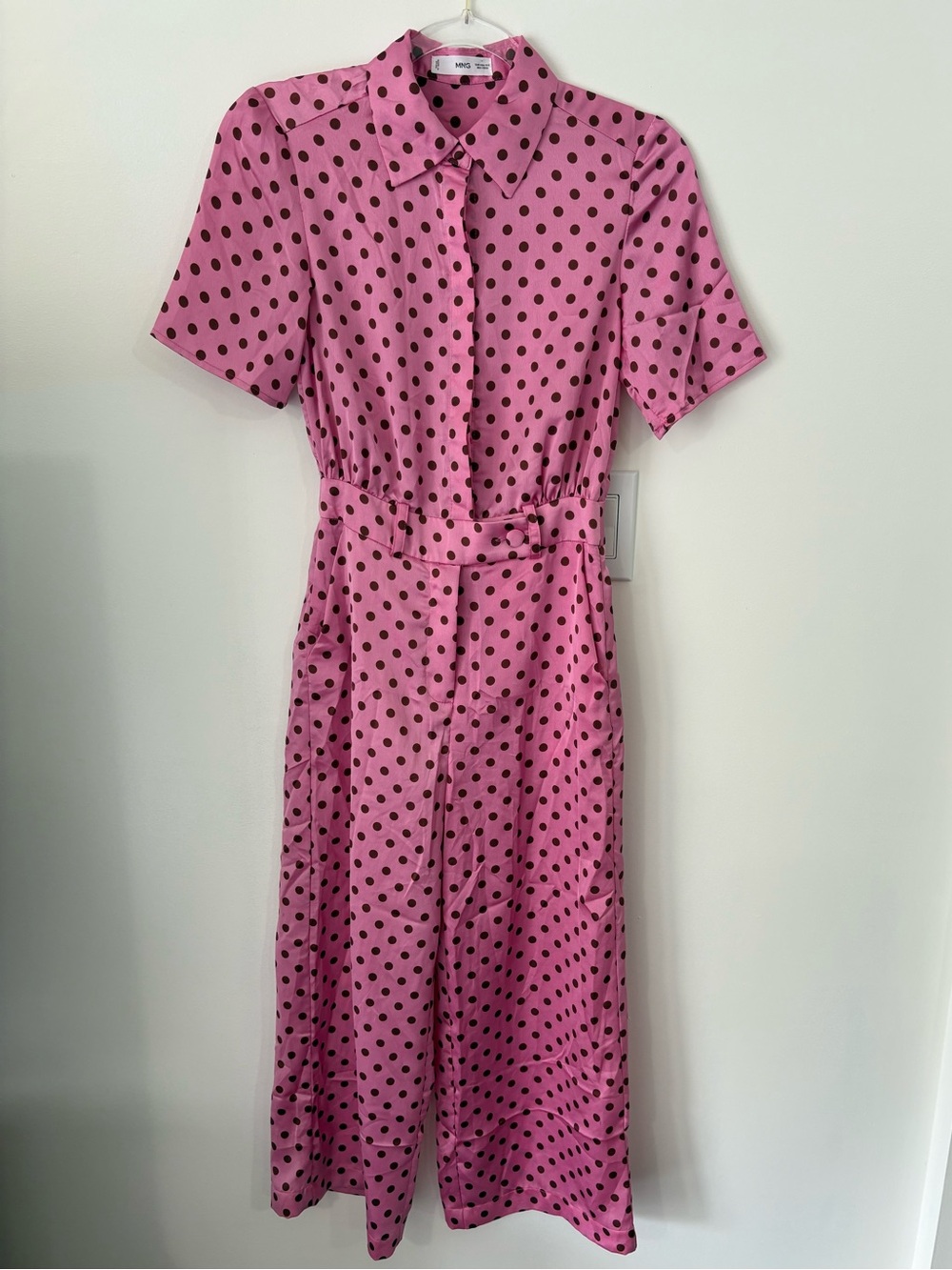 MNG Pink and Brown Jumpsuit